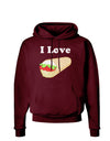 I Love Burritos - Funny Food Dark Hoodie Sweatshirt-Hoodie-TooLoud-Maroon-Small-Davson Sales