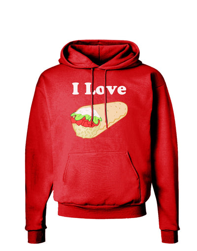 I Love Burritos - Funny Food Dark Hoodie Sweatshirt-Hoodie-TooLoud-Red-Small-Davson Sales