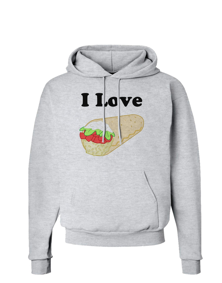 I Love Burritos - Funny Food Hoodie Sweatshirt-Hoodie-TooLoud-White-Small-Davson Sales