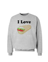 I Love Burritos - Funny Food Sweatshirt-Sweatshirts-TooLoud-AshGray-Small-Davson Sales