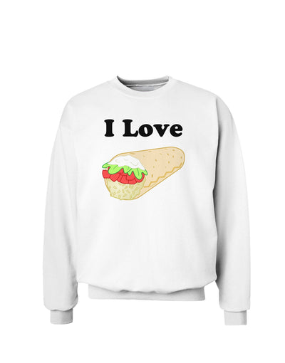 I Love Burritos - Funny Food Sweatshirt-Sweatshirts-TooLoud-White-Small-Davson Sales