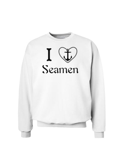 I Love Heart Anchor Seamen Sweatshirt-Sweatshirts-TooLoud-White-Small-Davson Sales