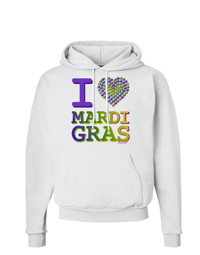 I Love Heart Mardi Gras Hoodie Sweatshirt-Hoodie-TooLoud-White-Small-Davson Sales