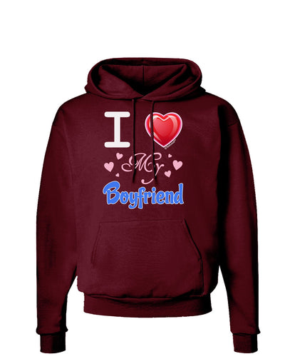 I Love Heart My Boyfriend Dark Hoodie Sweatshirt-Hoodie-TooLoud-Maroon-Small-Davson Sales