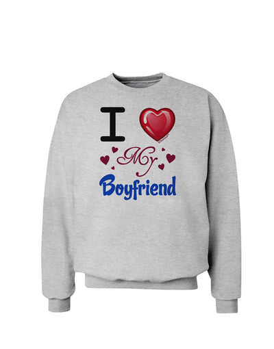 I Love Heart My Boyfriend Sweatshirt-Sweatshirts-TooLoud-AshGray-Small-Davson Sales