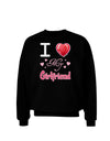 I Love Heart My Girlfriend Adult Dark Sweatshirt-Sweatshirts-TooLoud-Black-Small-Davson Sales