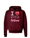 I Love Heart My Girlfriend Dark Hoodie Sweatshirt-Hoodie-TooLoud-Maroon-Small-Davson Sales