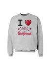 I Love Heart My Girlfriend Sweatshirt-Sweatshirts-TooLoud-AshGray-Small-Davson Sales