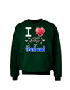 I Love Heart My Husband Adult Dark Sweatshirt-Sweatshirts-TooLoud-Deep-Forest-Green-Small-Davson Sales