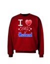 I Love Heart My Husband Adult Dark Sweatshirt-Sweatshirts-TooLoud-Deep-Red-Small-Davson Sales