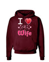 I Love Heart My Wife Dark Hoodie Sweatshirt-Hoodie-TooLoud-Maroon-Small-Davson Sales