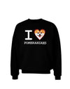 I Love Heart Pomeranians Adult Dark Sweatshirt-Sweatshirts-TooLoud-Black-Small-Davson Sales