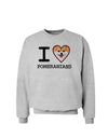 I Love Heart Pomeranians Sweatshirt-Sweatshirts-TooLoud-AshGray-Small-Davson Sales