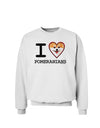 I Love Heart Pomeranians Sweatshirt-Sweatshirts-TooLoud-White-Small-Davson Sales