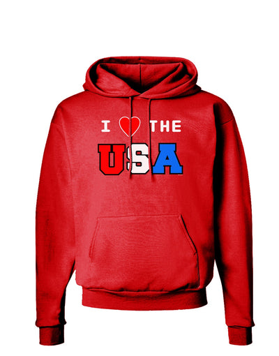 I Love Heart the USA Dark Hoodie Sweatshirt-Hoodie-TooLoud-Red-Small-Davson Sales