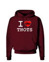 I Love Heart THOTS Dark Hoodie Sweatshirt-Hoodie-TooLoud-Maroon-Small-Davson Sales