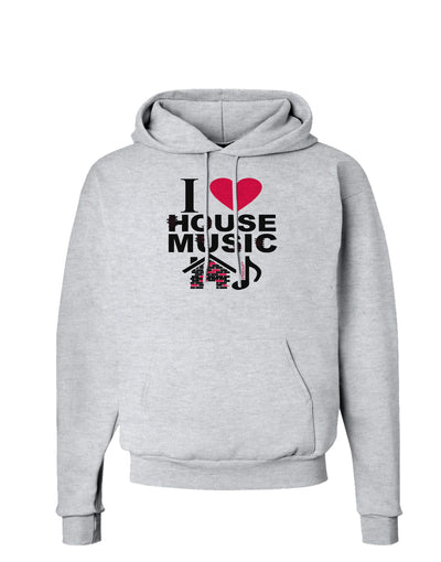 I Love House Pink Hoodie Sweatshirt-Hoodie-TooLoud-AshGray-Small-Davson Sales