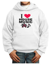 I Love House Pink Youth Hoodie Pullover Sweatshirt-Youth Hoodie-TooLoud-White-XS-Davson Sales