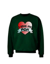 I Love My Mom - Heart Banner Design Adult Dark Sweatshirt by TooLoud-Sweatshirts-TooLoud-Deep-Forest-Green-Small-Davson Sales