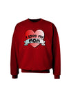 I Love My Mom - Heart Banner Design Adult Dark Sweatshirt by TooLoud-Sweatshirts-TooLoud-Deep-Red-Small-Davson Sales