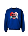 I Love My Mom - Heart Banner Design Adult Dark Sweatshirt by TooLoud-Sweatshirts-TooLoud-Deep-Royal-Blue-Small-Davson Sales