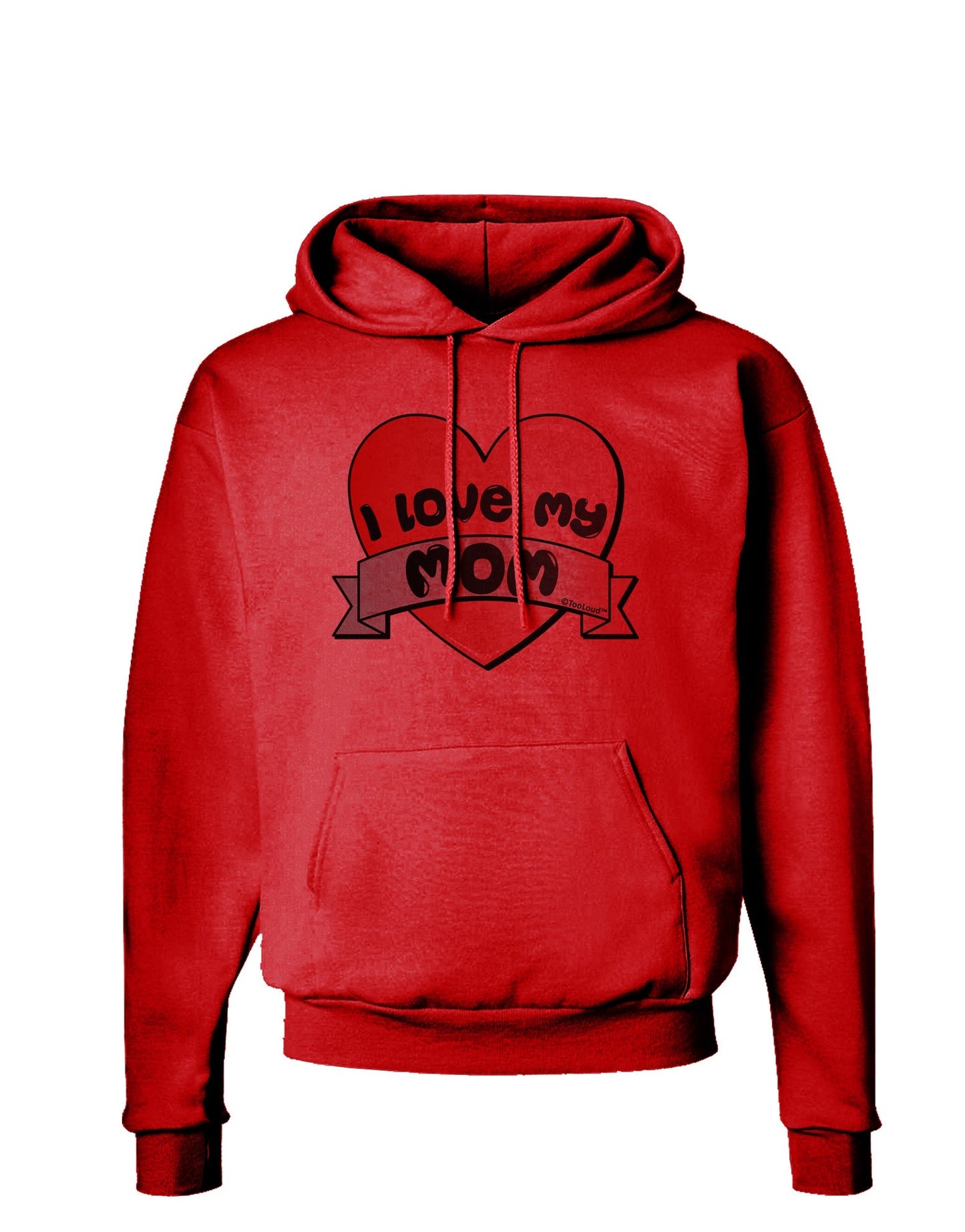 I Love My Mom - Heart Banner Design Hoodie Sweatshirt by TooLoud-Hoodie-TooLoud-Red-Small-Davson Sales