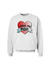 I Love My Mom - Heart Banner Design Sweatshirt by TooLoud-Sweatshirts-TooLoud-White-Small-Davson Sales