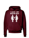 I Love My Mommies Lesbian Mother Dark Hoodie Sweatshirt-Hoodie-TooLoud-Maroon-Small-Davson Sales