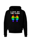 I Love My Two Moms LGBT Dark Hoodie Sweatshirt-Hoodie-TooLoud-Black-Small-Davson Sales