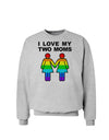 I Love My Two Moms LGBT Sweatshirt-Sweatshirts-TooLoud-AshGray-Small-Davson Sales