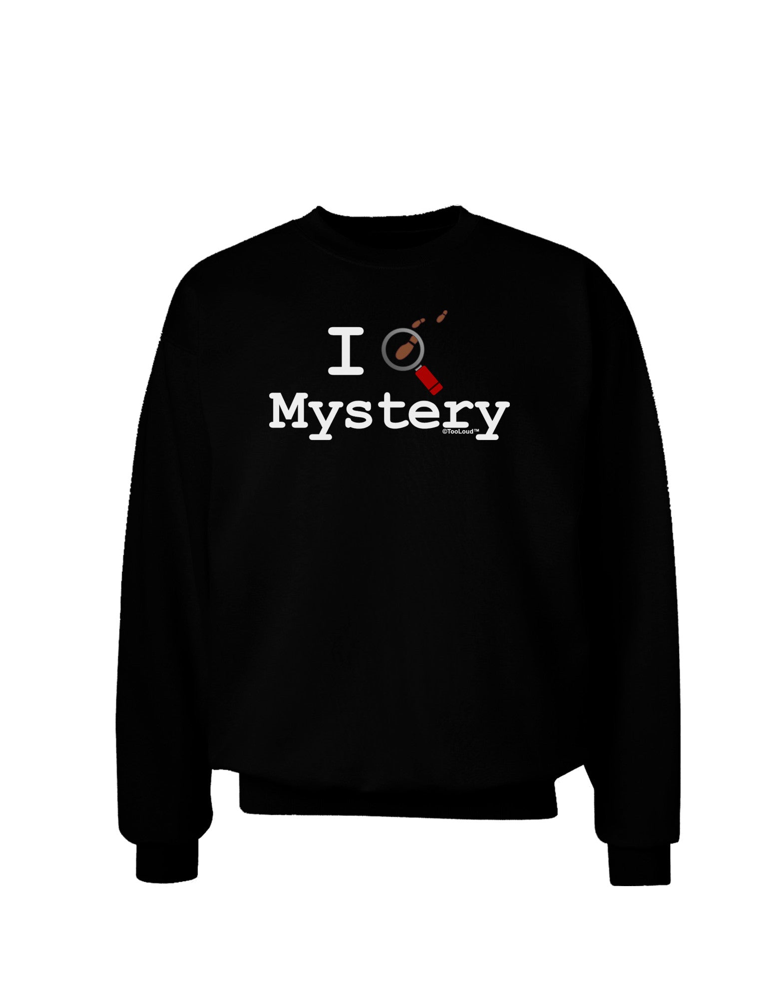 I Love Mystery Adult Dark Sweatshirt-Sweatshirts-TooLoud-Black-Small-Davson Sales