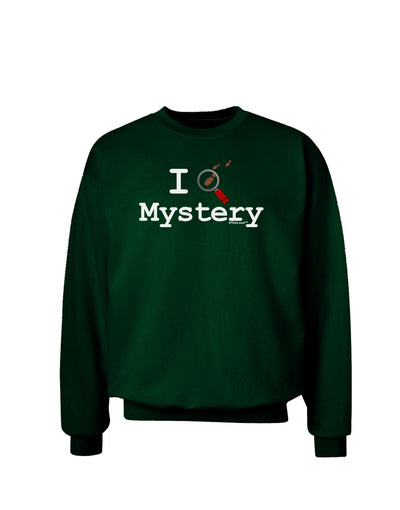 I Love Mystery Adult Dark Sweatshirt-Sweatshirts-TooLoud-Deep-Forest-Green-Small-Davson Sales