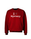 I Love Mystery Adult Dark Sweatshirt-Sweatshirts-TooLoud-Deep-Red-Small-Davson Sales