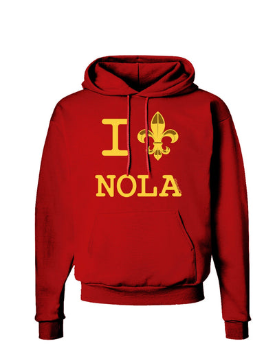 I Love NOLA Fleur de Lis Dark Hoodie Sweatshirt-Hoodie-TooLoud-Red-Small-Davson Sales