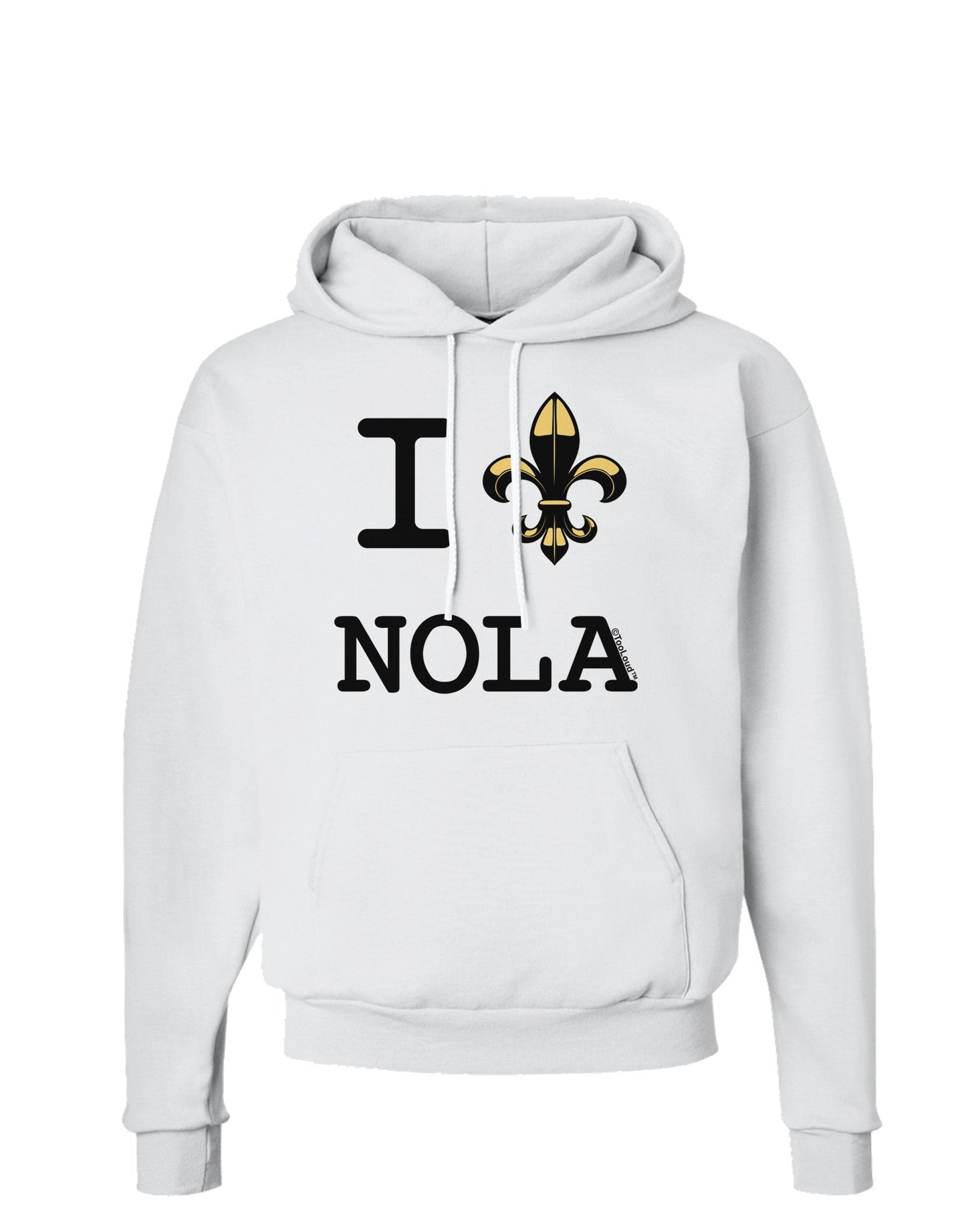 I Love NOLA Fleur de Lis Hoodie Sweatshirt-Hoodie-TooLoud-White-Small-Davson Sales