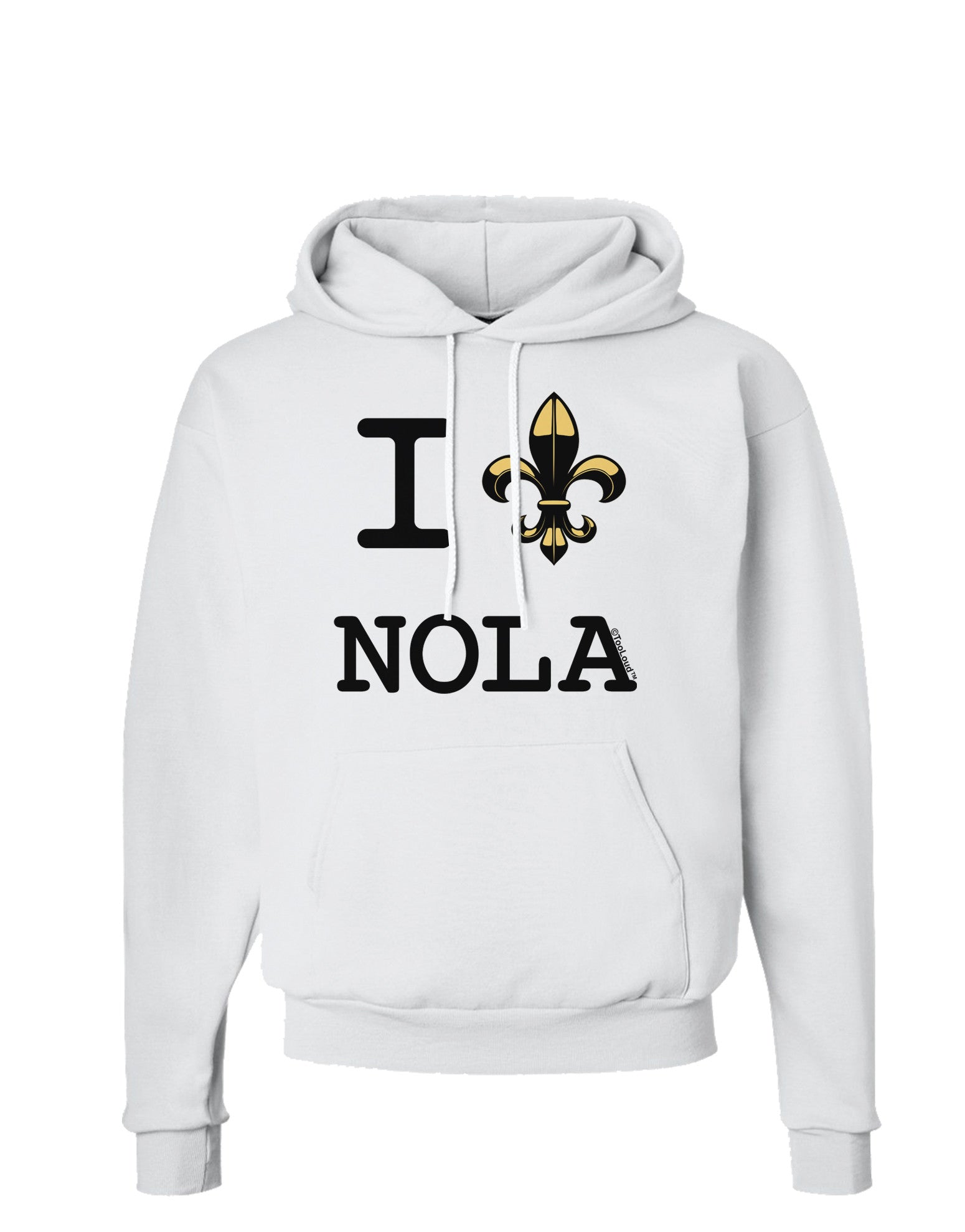 I Love NOLA Fleur de Lis Hoodie Sweatshirt-Hoodie-TooLoud-White-Small-Davson Sales