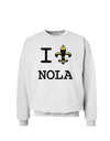 I Love NOLA Fleur de Lis Sweatshirt-Sweatshirt-TooLoud-White-Small-Davson Sales