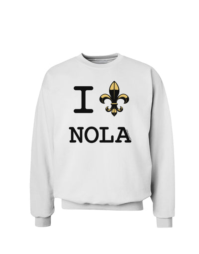 I Love NOLA Fleur de Lis Sweatshirt-Sweatshirt-TooLoud-White-Small-Davson Sales