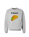 I love Tacos Sweatshirt-Sweatshirts-TooLoud-AshGray-Small-Davson Sales