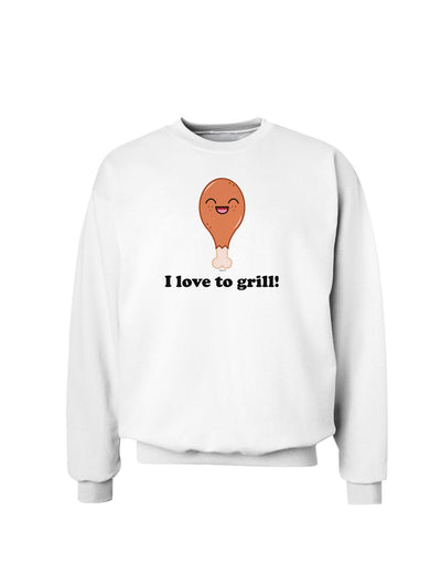 I Love to Grill Sweatshirt-Sweatshirts-TooLoud-White-Small-Davson Sales