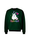 I love Unicorns Adult Dark Sweatshirt-Sweatshirts-TooLoud-Deep-Forest-Green-Small-Davson Sales