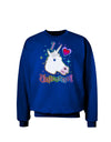 I love Unicorns Adult Dark Sweatshirt-Sweatshirts-TooLoud-Deep-Royal-Blue-Small-Davson Sales