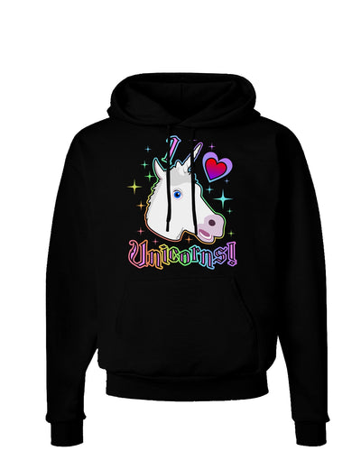 I love Unicorns Dark Hoodie Sweatshirt-Hoodie-TooLoud-Black-Small-Davson Sales