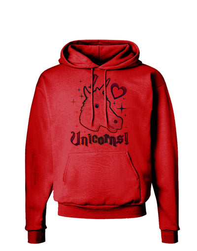 I love Unicorns Hoodie Sweatshirt-Hoodie-TooLoud-Red-Small-Davson Sales