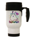 I love Unicorns Stainless Steel 14oz Travel Mug-Travel Mugs-TooLoud-White-Davson Sales