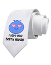 I Love You Berry Much Printed White Necktie by TooLoud