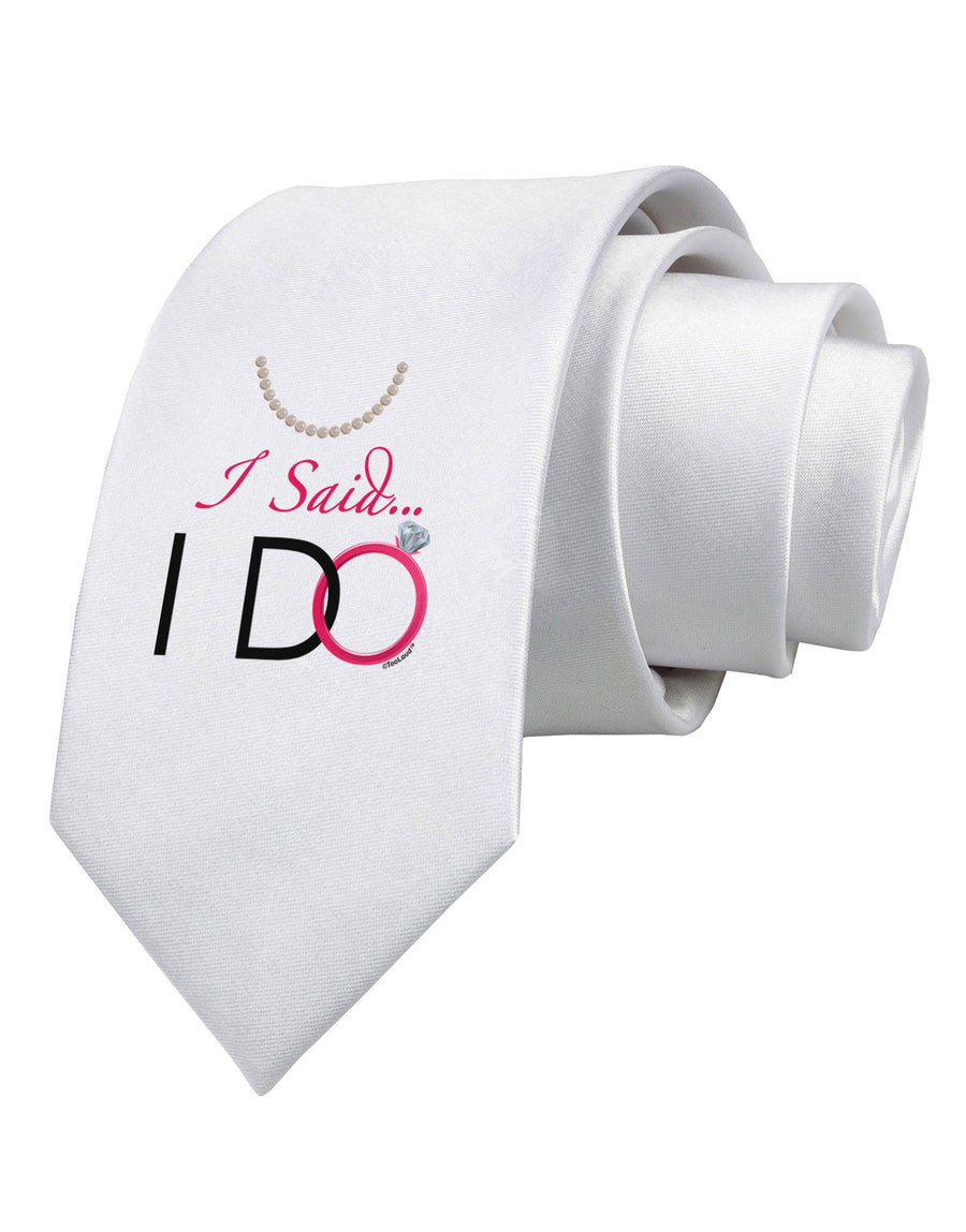 I Said I Do - Bride Printed White Necktie