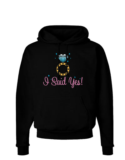 I Said Yes - Diamond Ring - Color Dark Hoodie Sweatshirt-Hoodie-TooLoud-Black-Small-Davson Sales