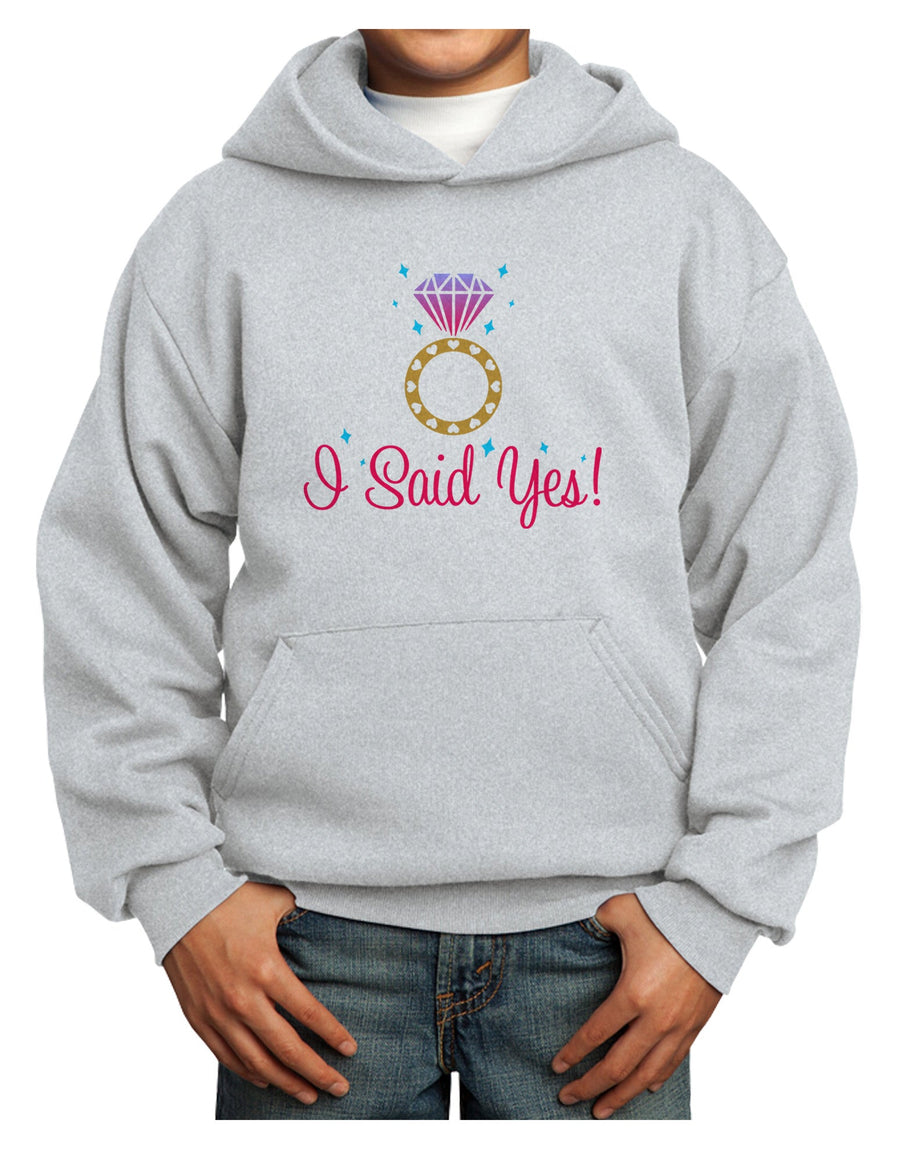 I Said Yes - Diamond Ring - Color Youth Hoodie Pullover Sweatshirt-Youth Hoodie-TooLoud-White-XS-Davson Sales