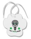 I See Drunk People Paw Print Shaped Ornament-Ornament-TooLoud-White-Davson Sales